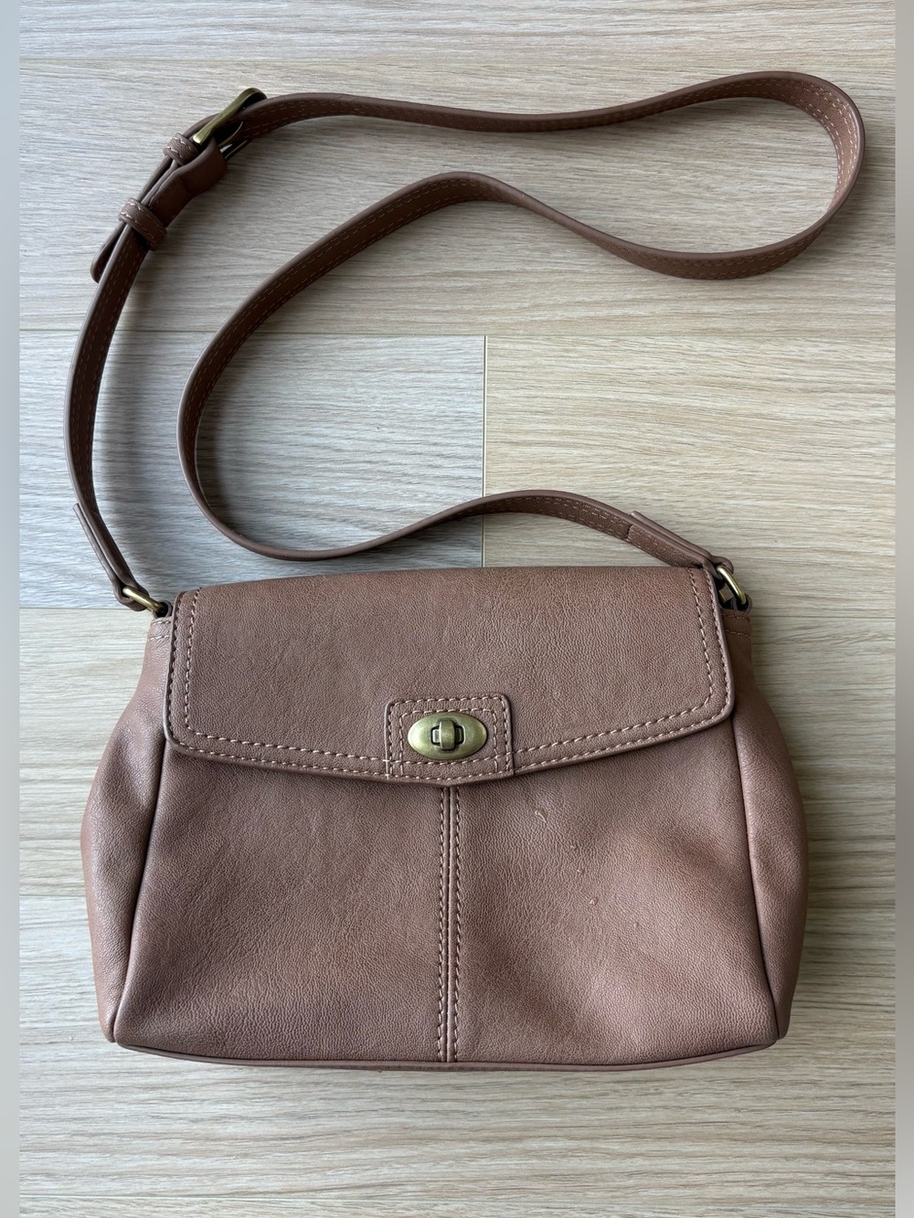 Brown Leather Crossbody Bag